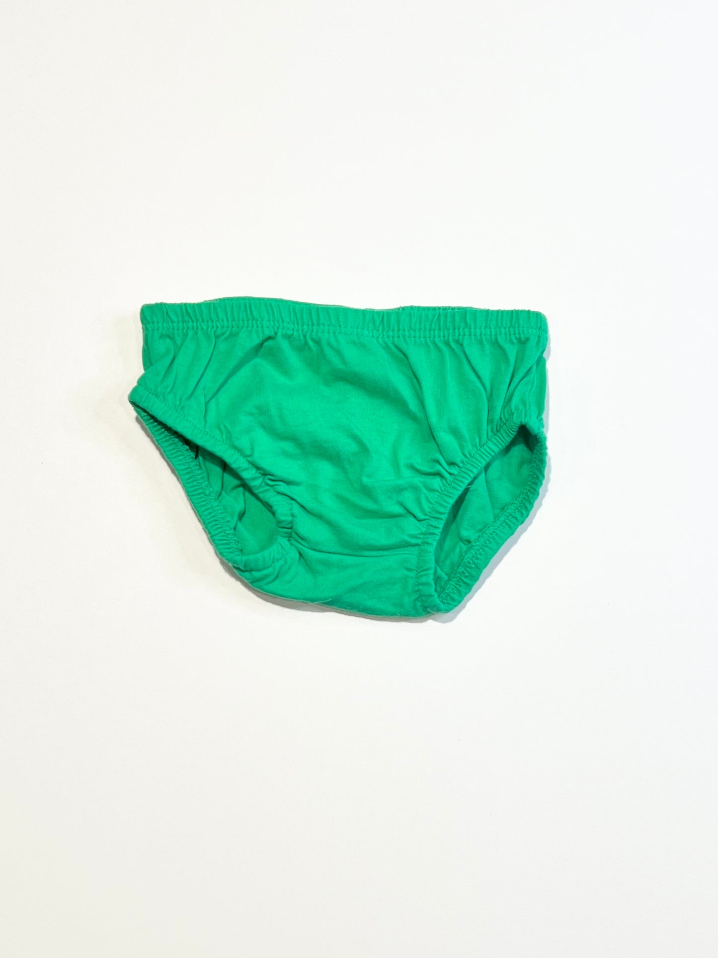 Green jersey nappy cover - Size 000