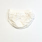 White ruffle nappy cover - Size 000