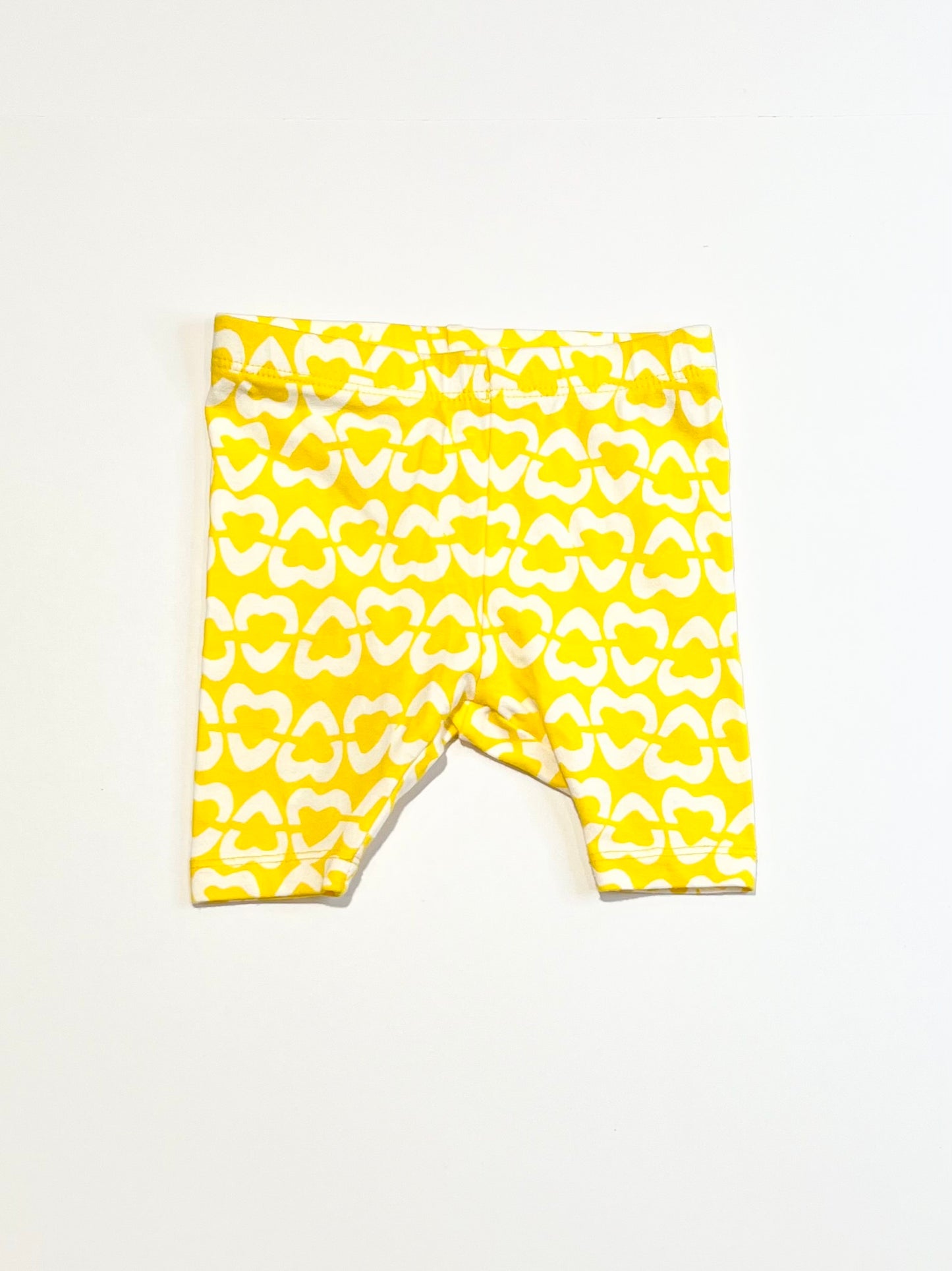 Yellow hearts bike shorts - Size 000