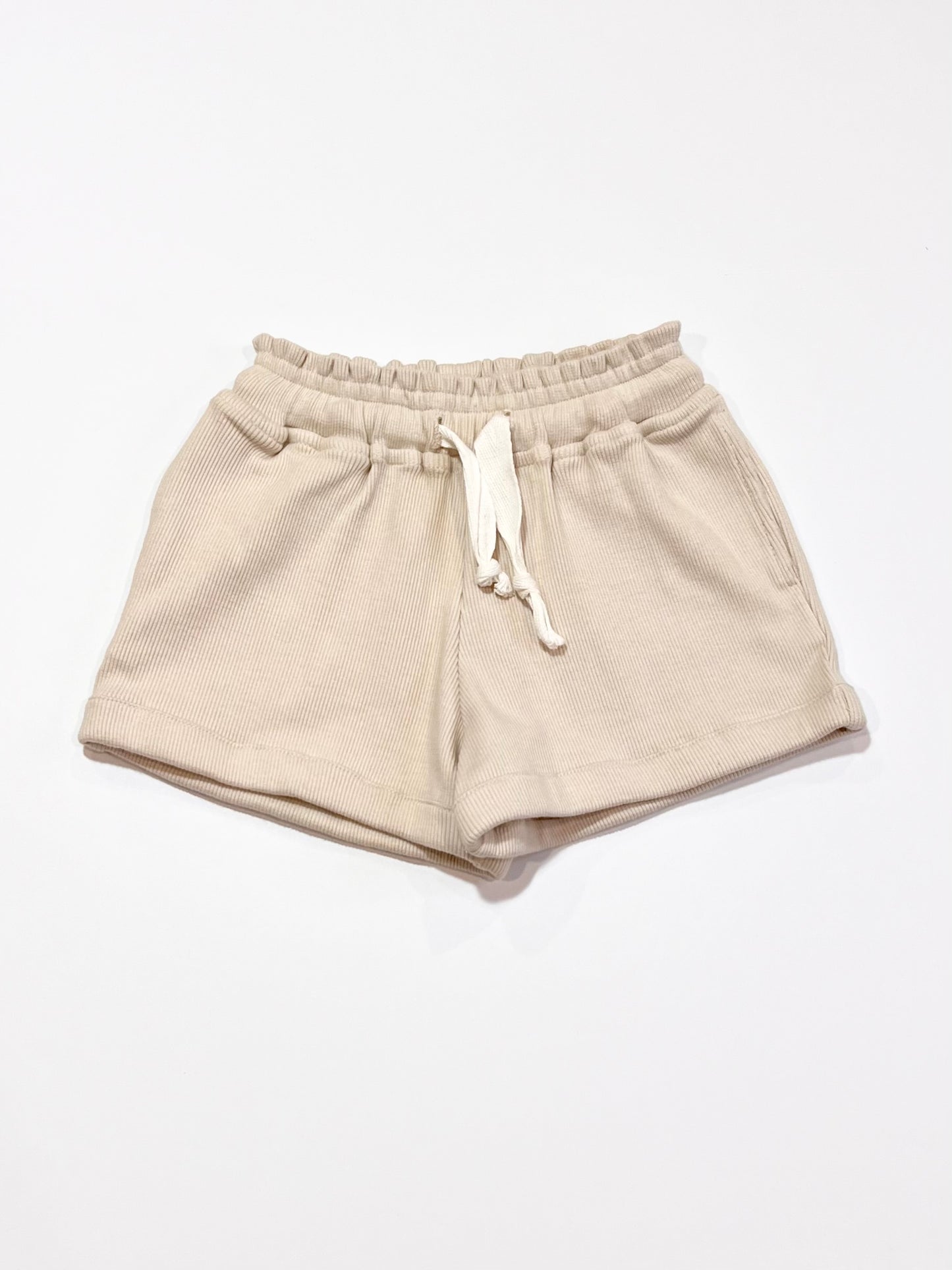 Tan ribbed shorts - Size 3