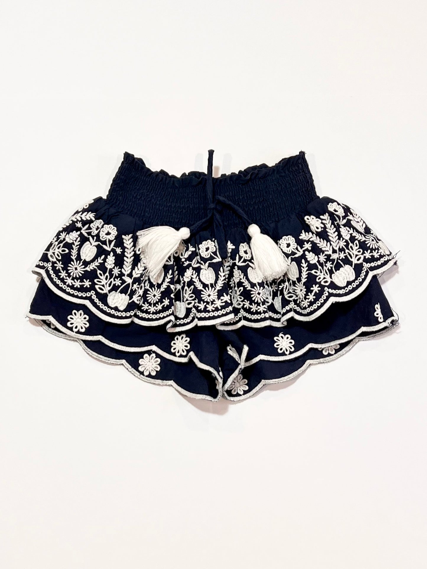 Navy cutwork shorts - Size 3