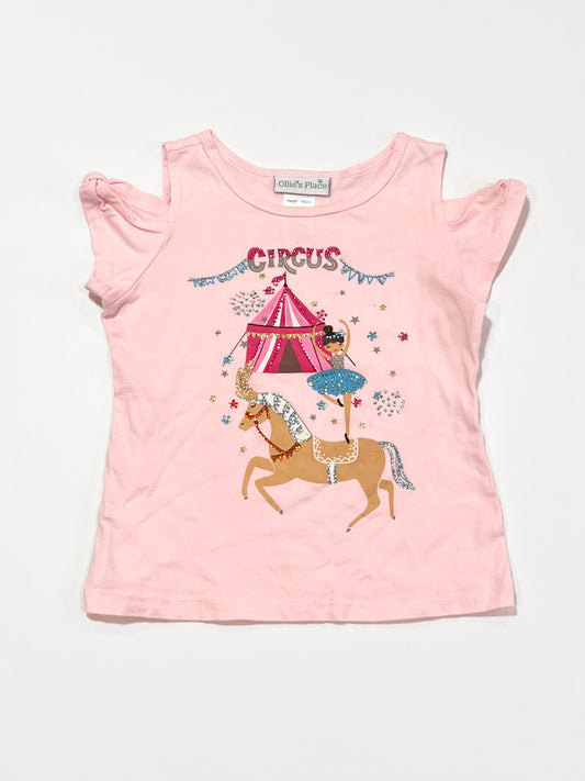 Pink bejewelled tee - Size 3