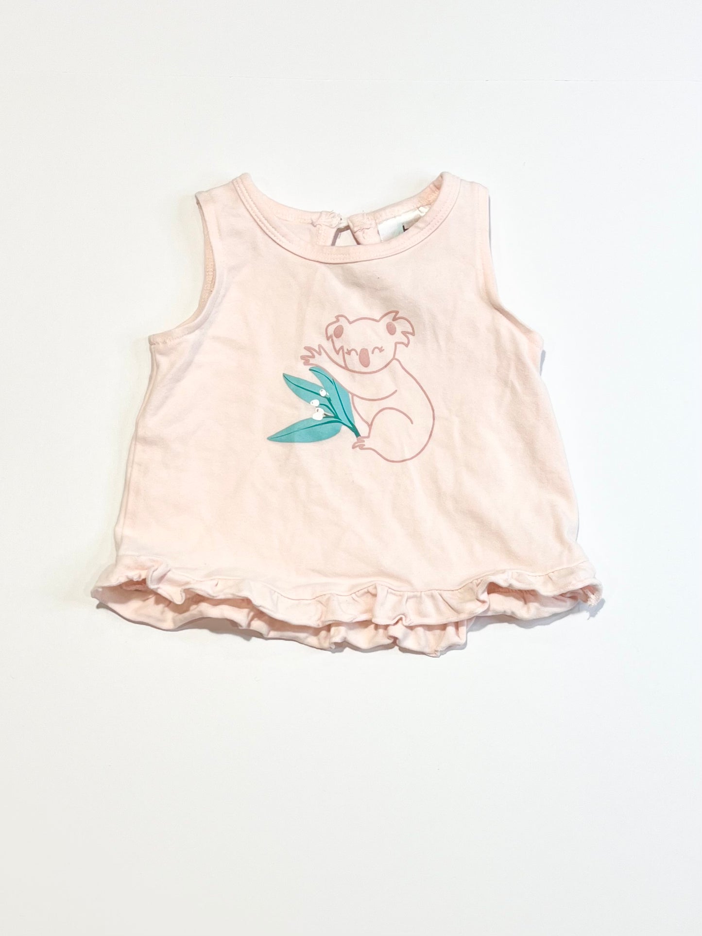 Pink koala tank - Size 000