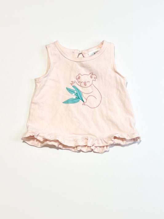 Pink koala tank - Size 000