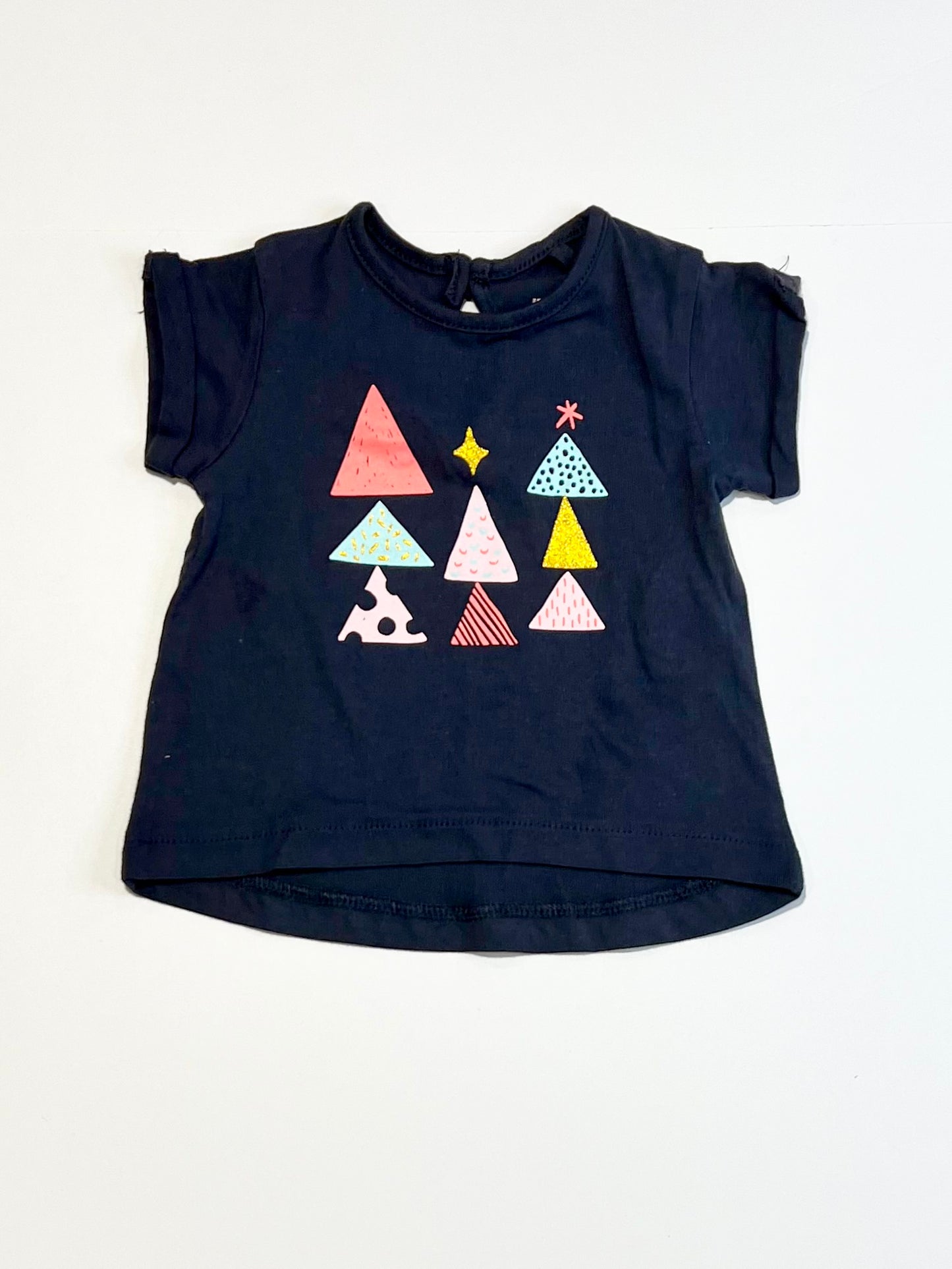 Navy Christmas tee - Size 000