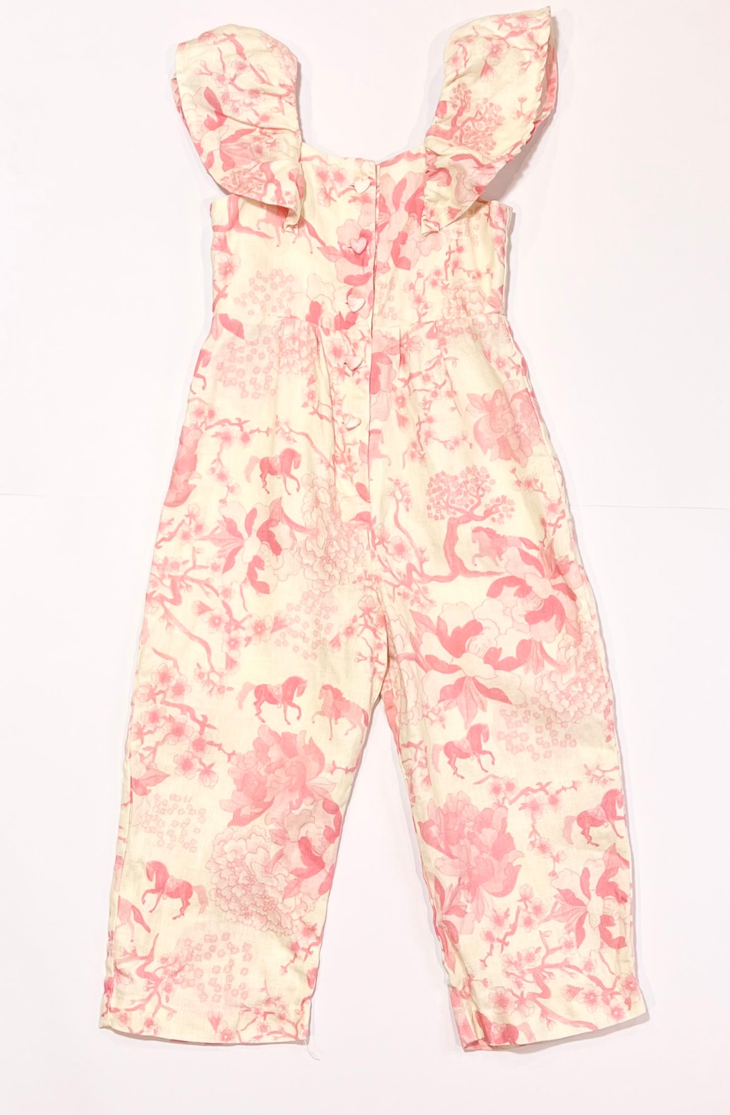 Linen ruffle jumpsuit - Size 3