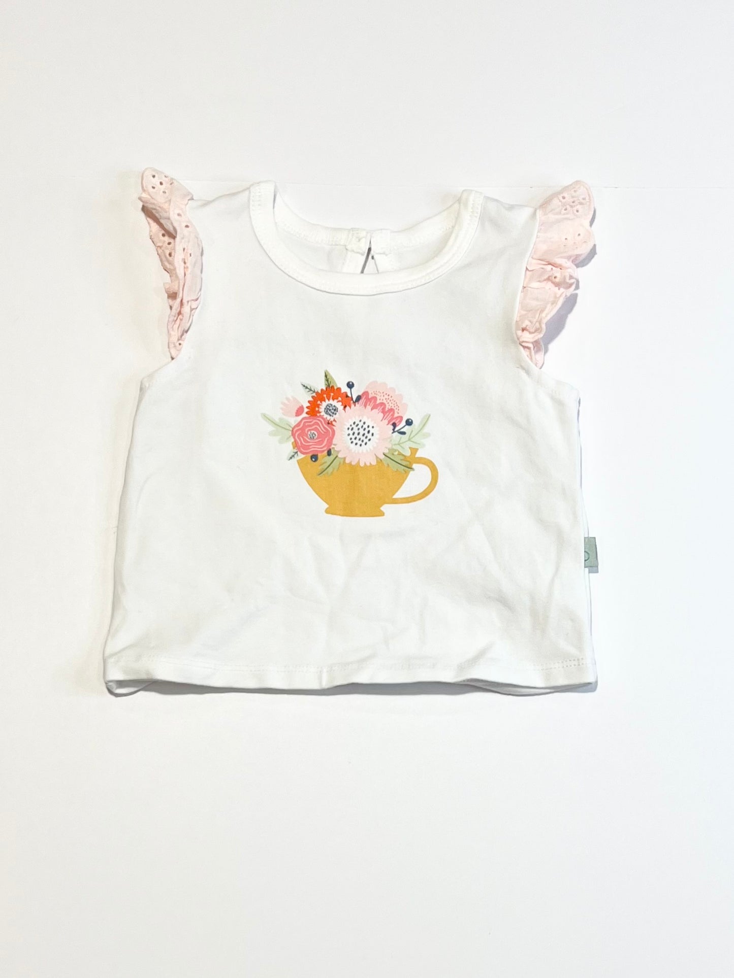 Floral tea cup tee - Size 000