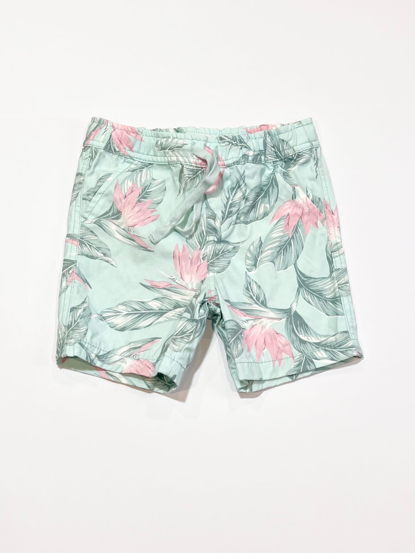 Floral leafy shorts - Size 2