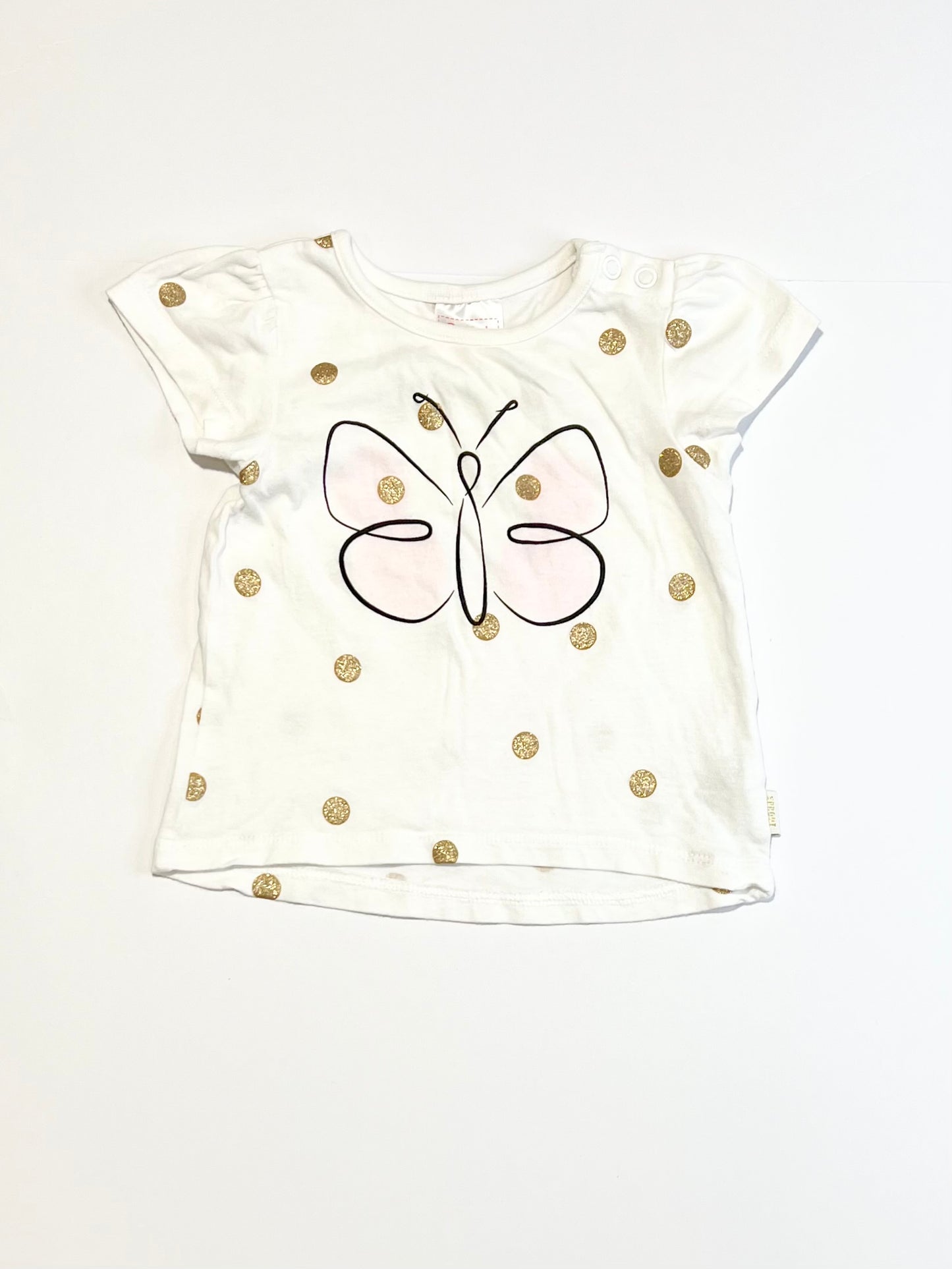 Spotty butterfly tee - Size 000