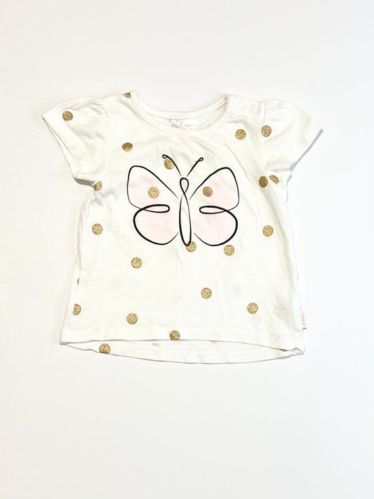 Spotty butterfly tee - Size 000