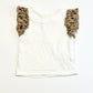 Animal print ruffle tee - Size 000