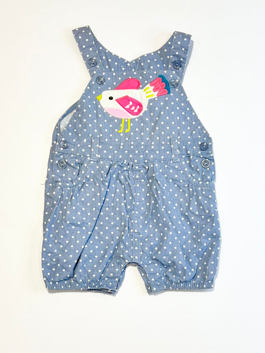 Spotty bird overalls - Size 000