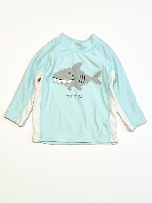 Blue shark rashie - Size 0
