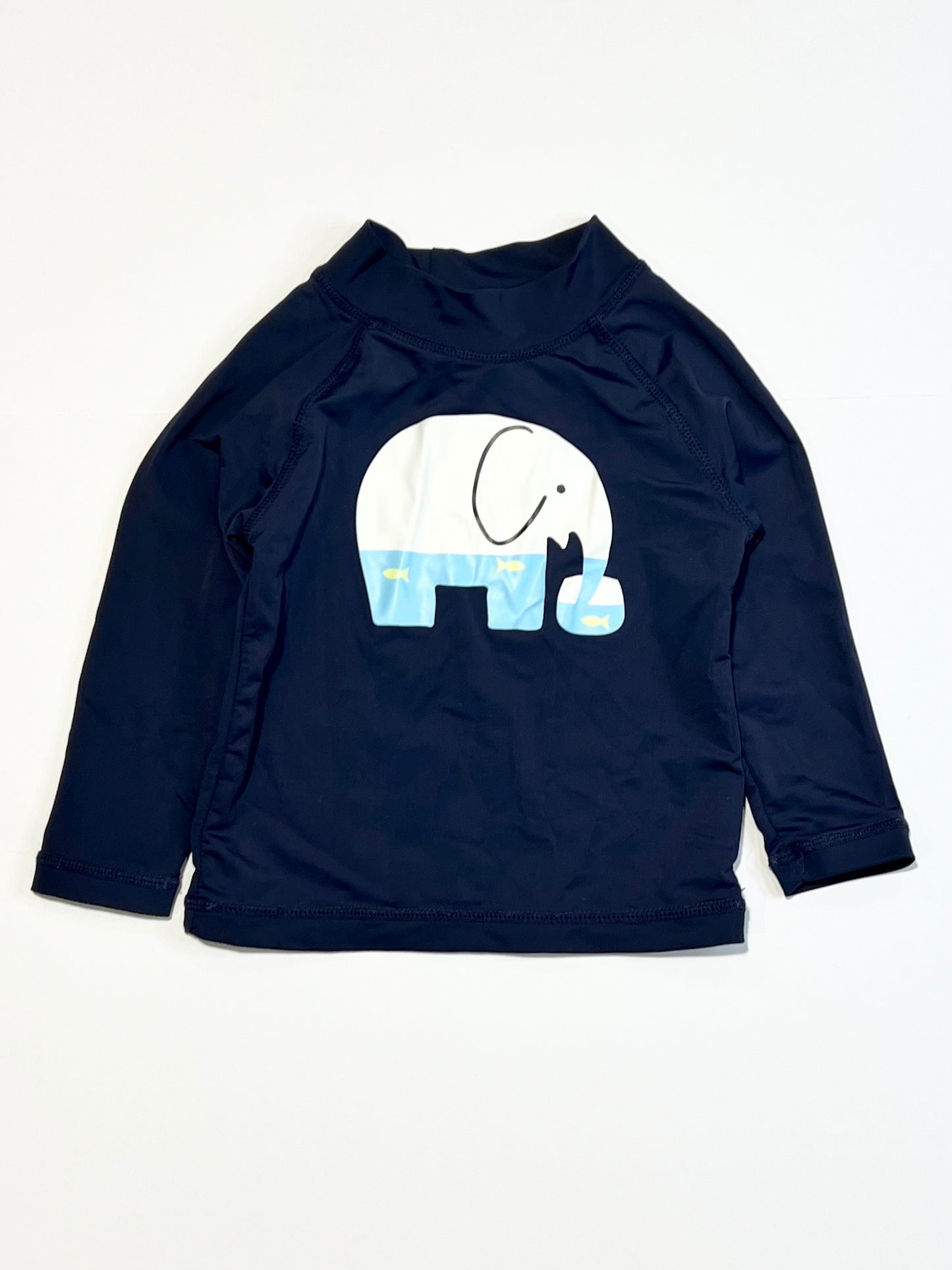 Navy elephant rashie - Size 0