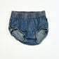 Blue chambray nappy cover - Size 0