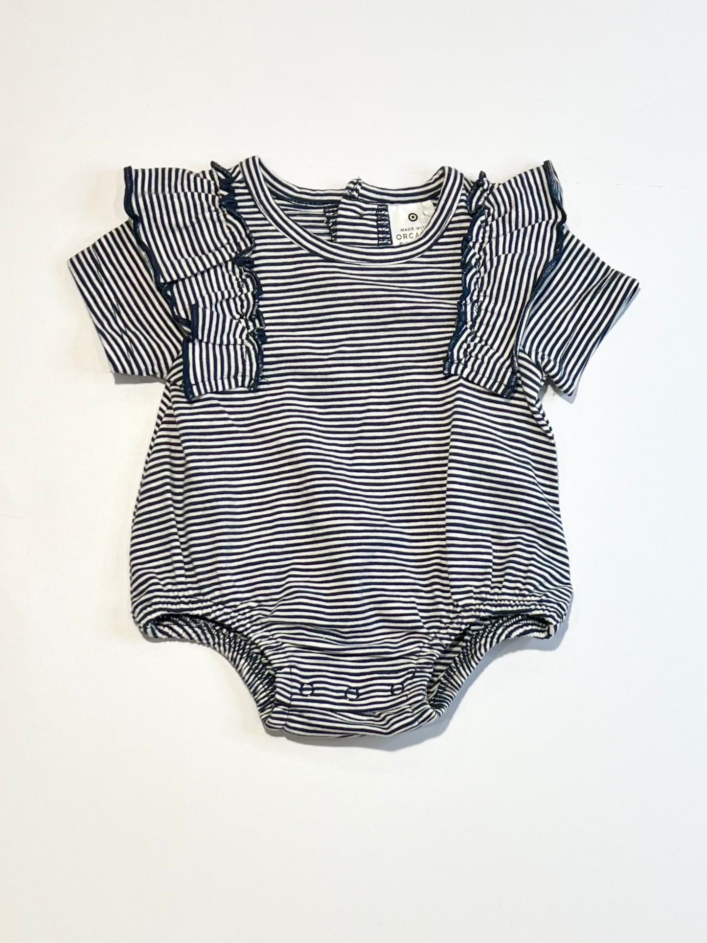 Navy striped bodysuit brand new - Size 000