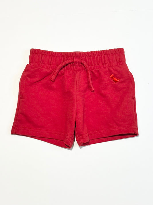 Red sweat shorts - Size 6-9 months