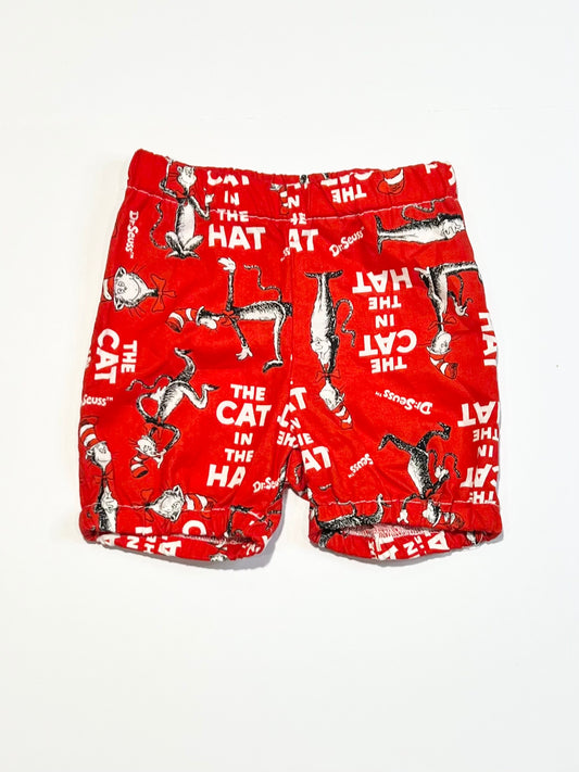 Cat in the Hat shorts - Size 0