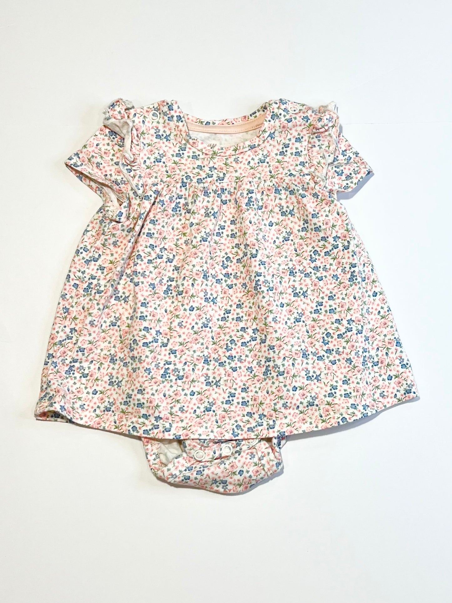 Floral bodysuit dress - Size 2-4 months