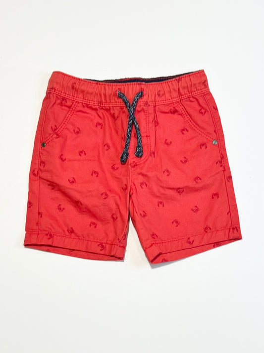 Red crab shorts - Size 0