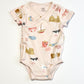 Pink beach bodysuit - Size 2-4 months