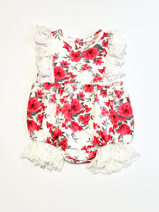 Floral lace romper brand new - Size 000