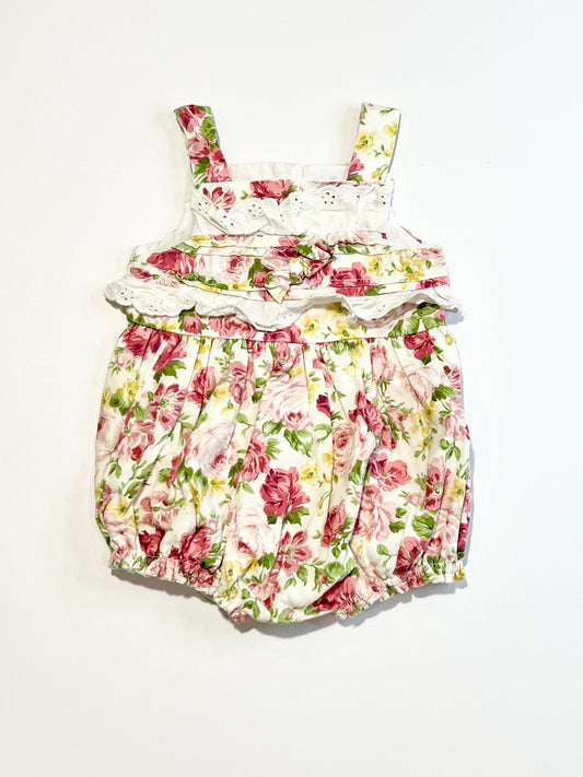 Floral ruffle romper - Size 000