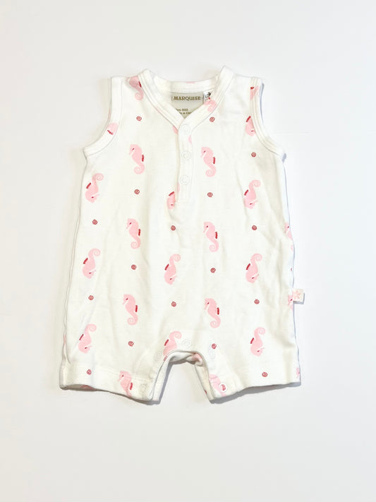 Pink seahorse romper - Size 000