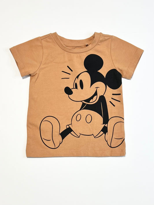 Brown Mickey tee - Size 0