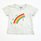 Grey rainbow tee - Size 0