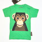 Green monkey tee brand new - Size 9-12 months