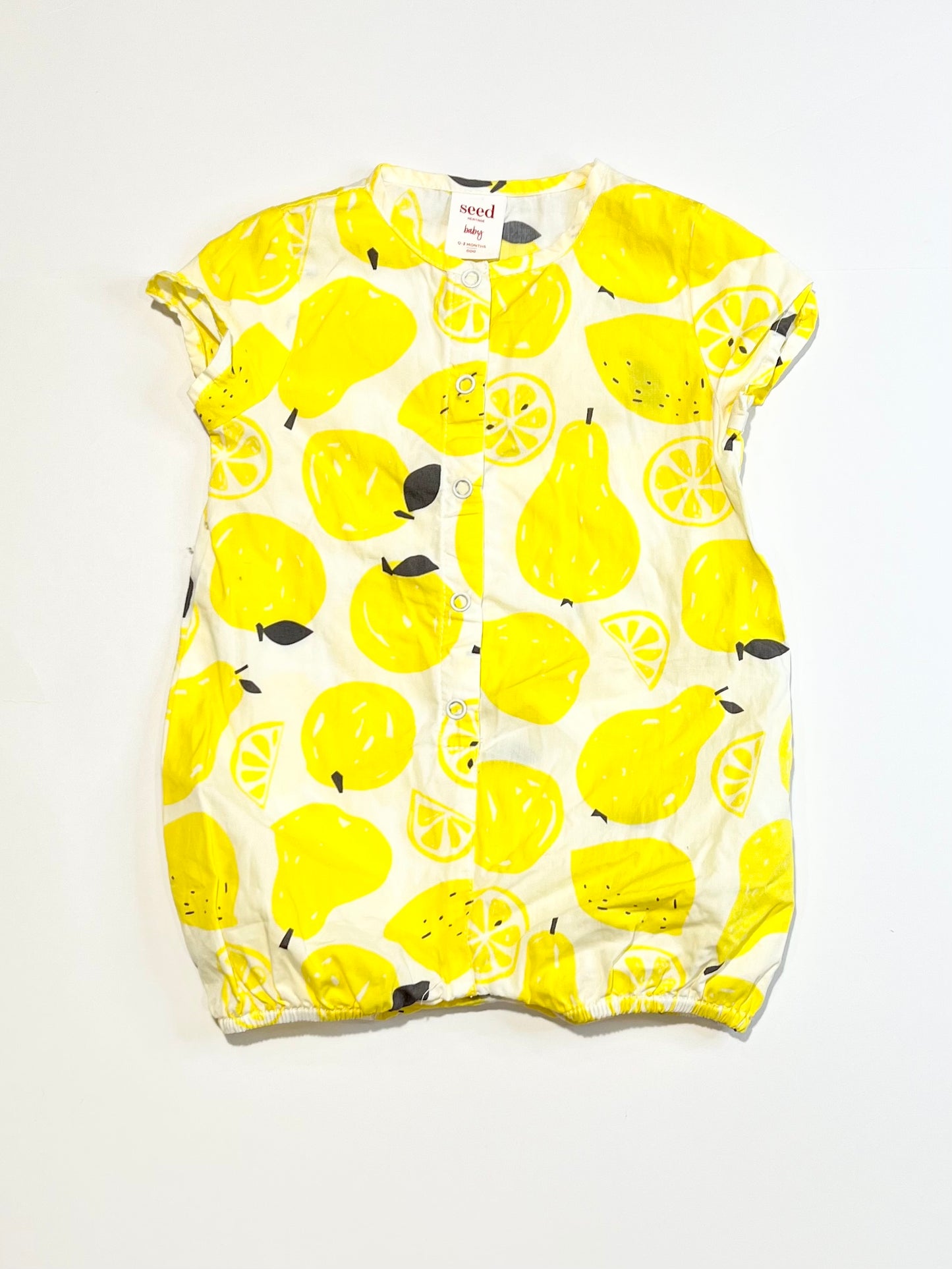 Yellow fruit romper - Size 000