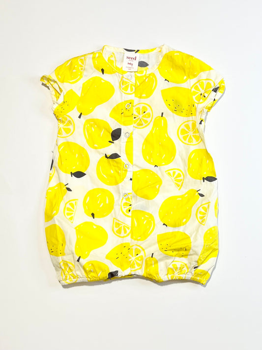 Yellow fruit romper - Size 000