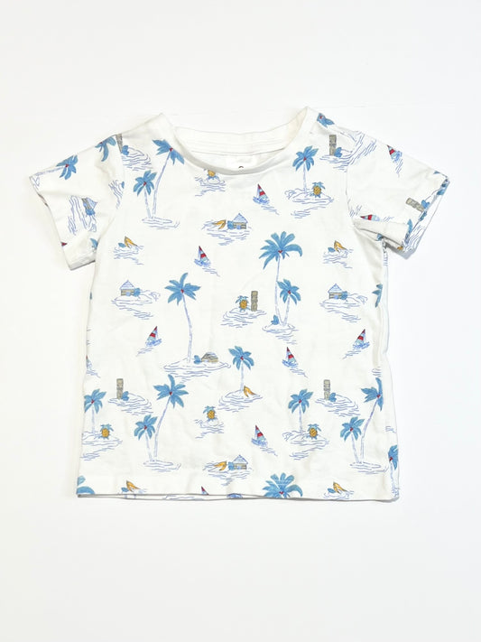 Boats and pams tee - Size 0