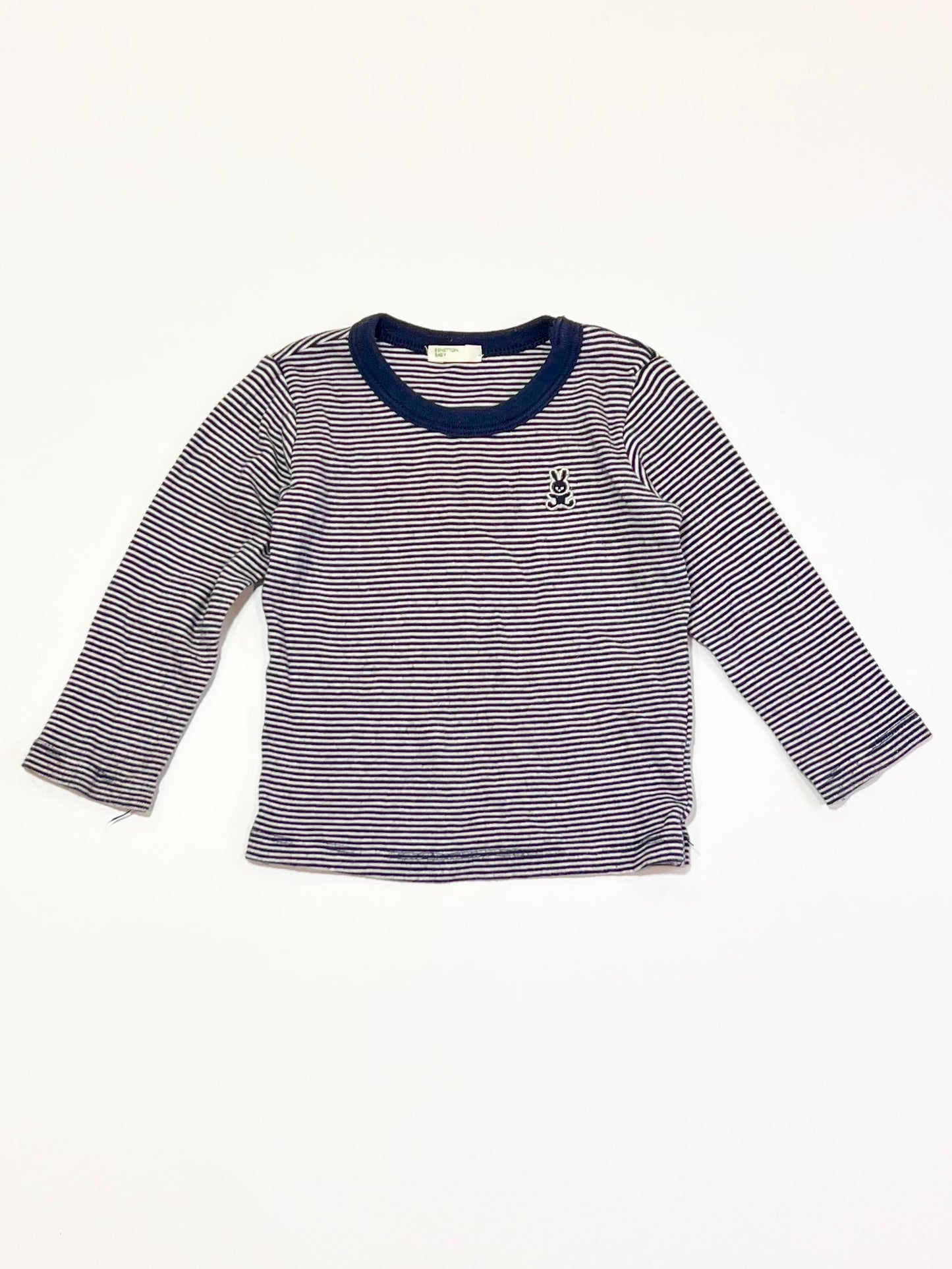 Striped bunny top - Size 6-9 months
