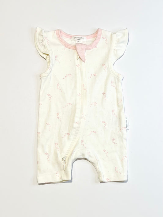 Pink kites zip romper - Size 000