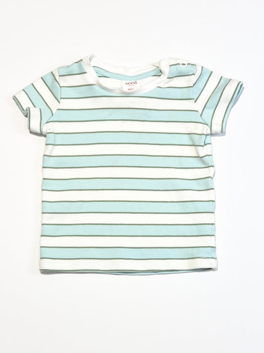 Striped ribbed tee - Size 0
