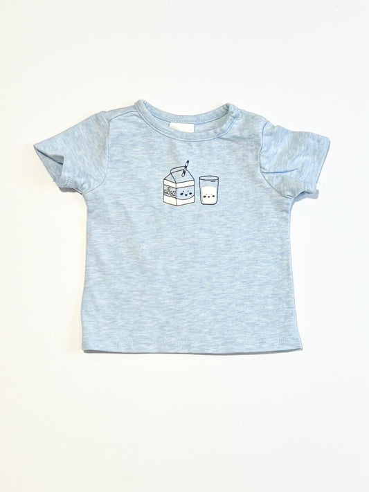 Blue milk tee - Size 0000