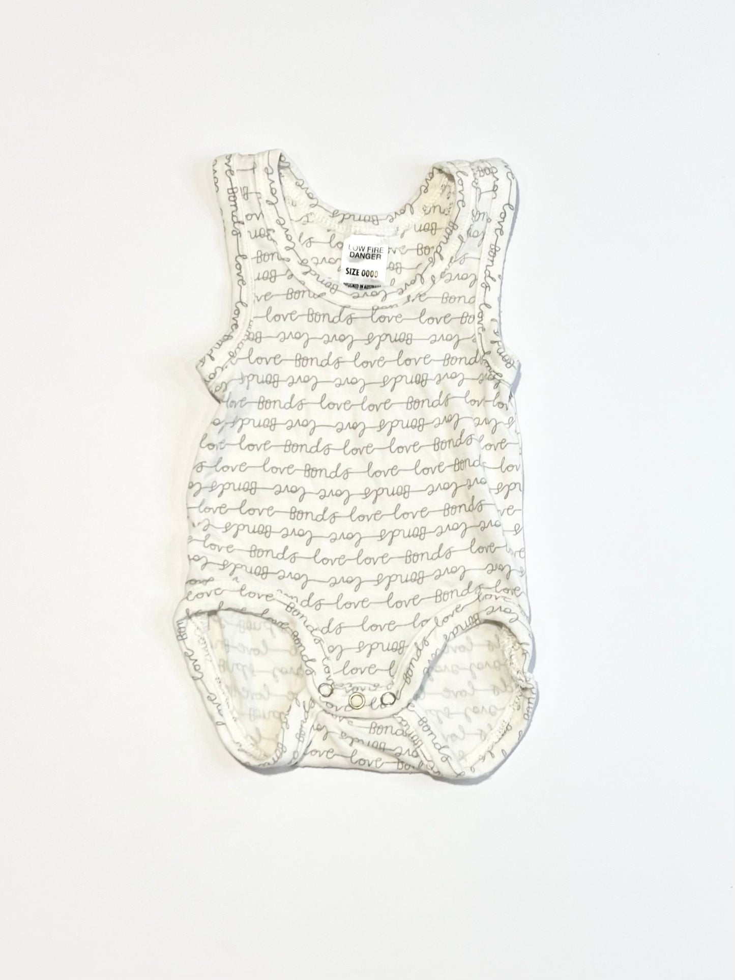 Bamboo words bodysuit - Size 0000