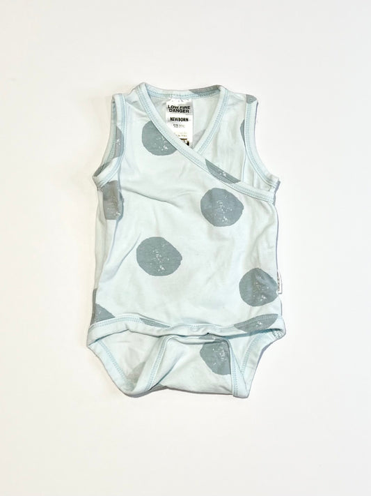 Spotty cross-over bodysuit - Size 0000