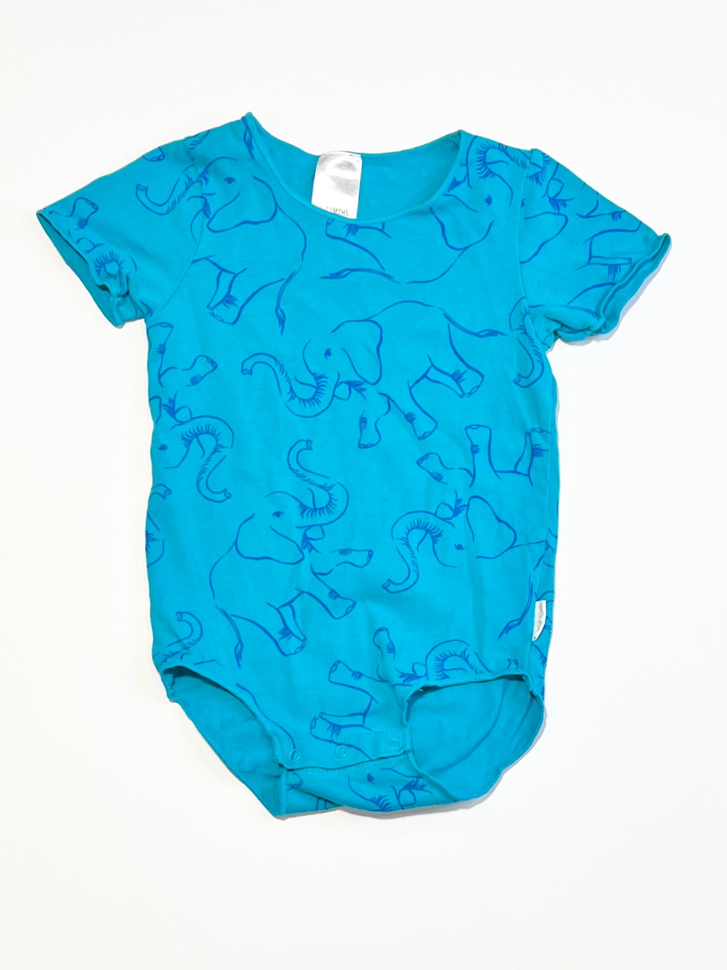 Blue elephant bodysuit - Size 0