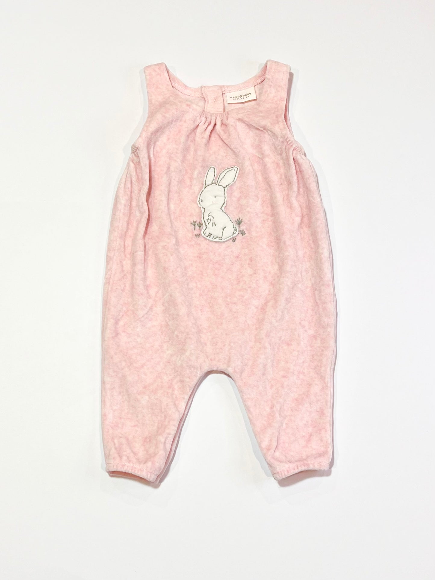 Pink bunny overalls - Size 000