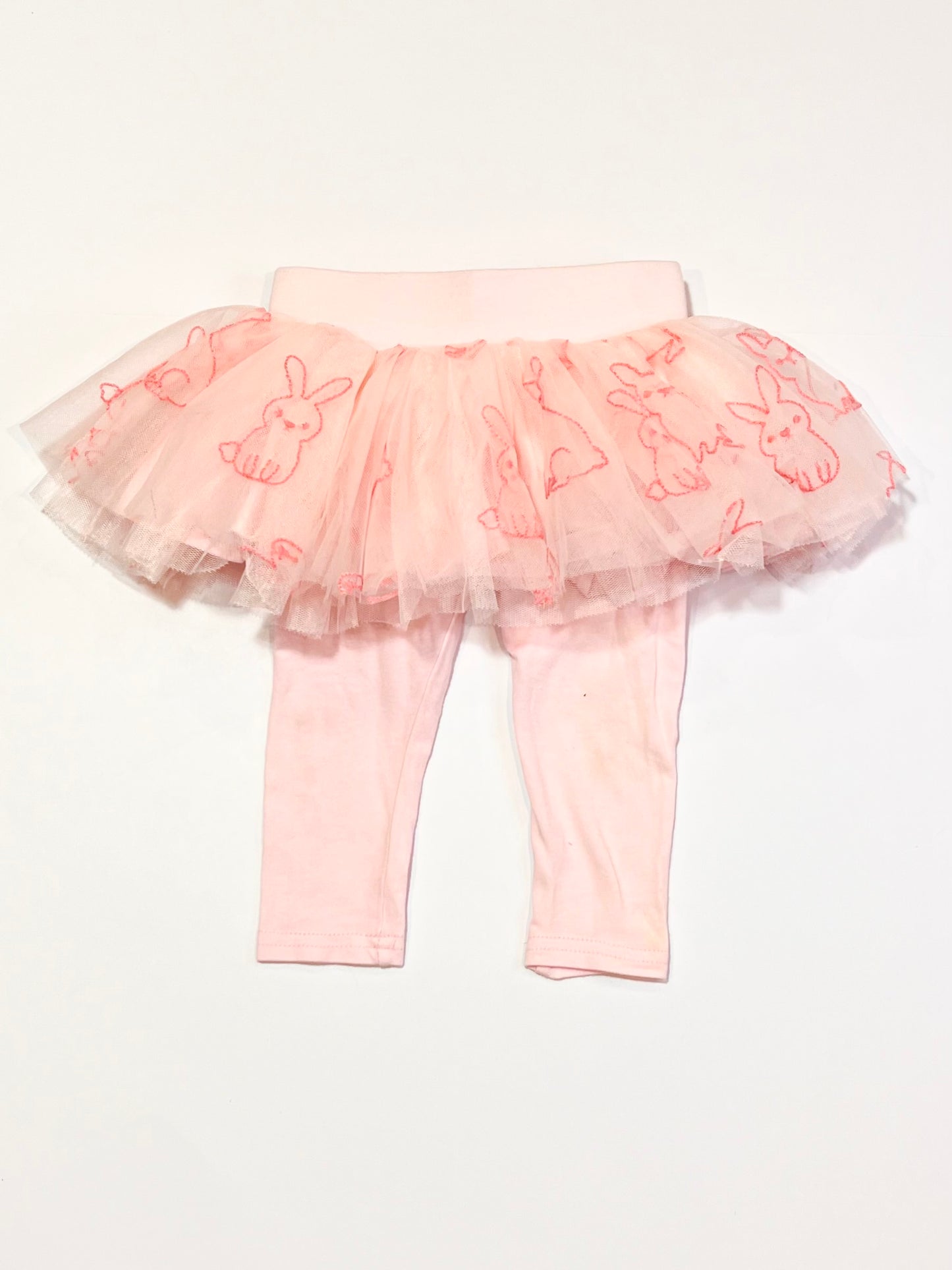 Pink bunny tutu leggings - Size 00