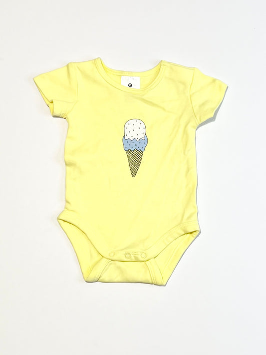 Yellow ice cream bodysuit - Size 0000