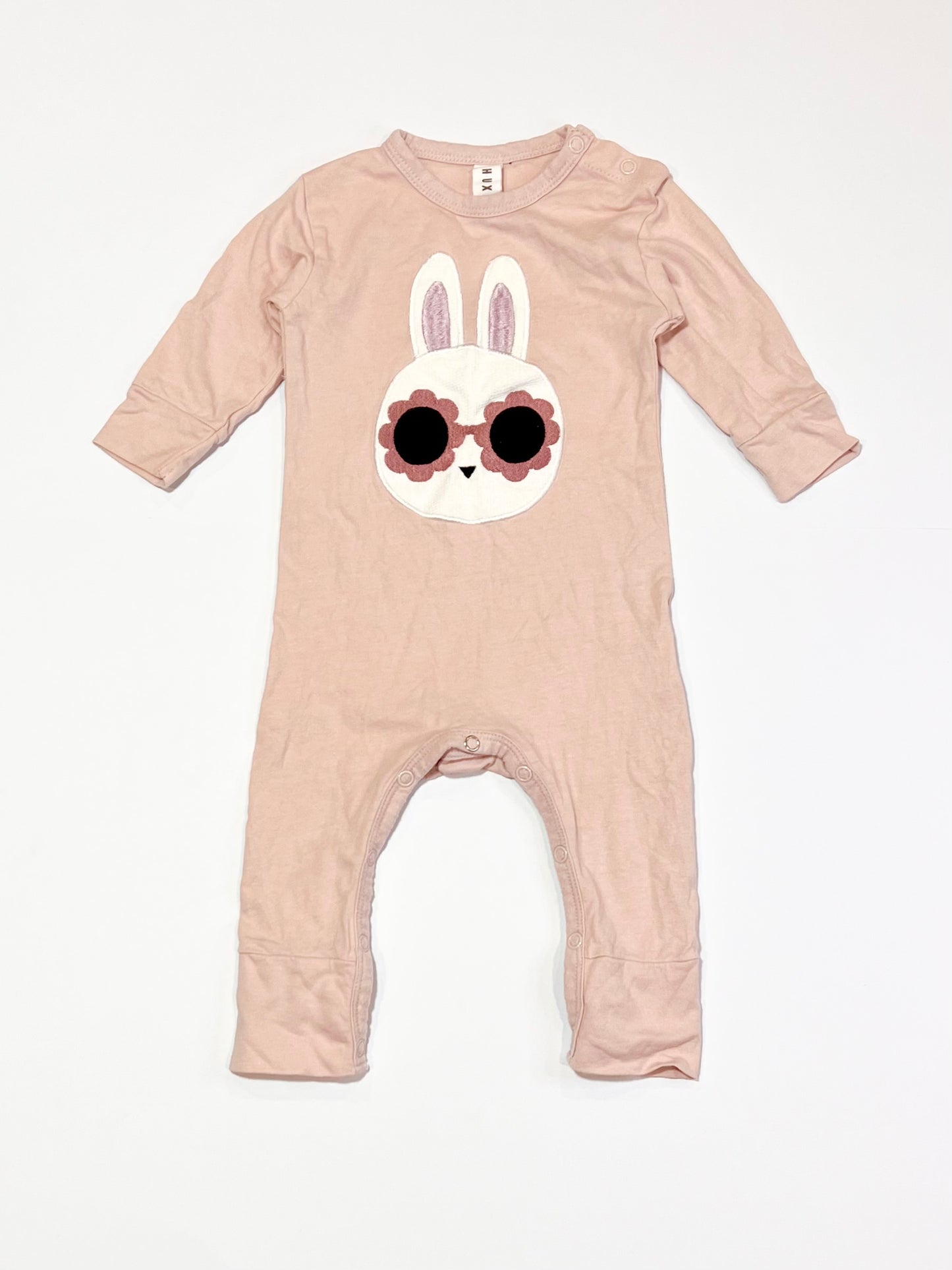 Dusty pink bunny onesie - Size 00