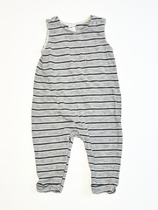 Striped jersey romper - Size 0