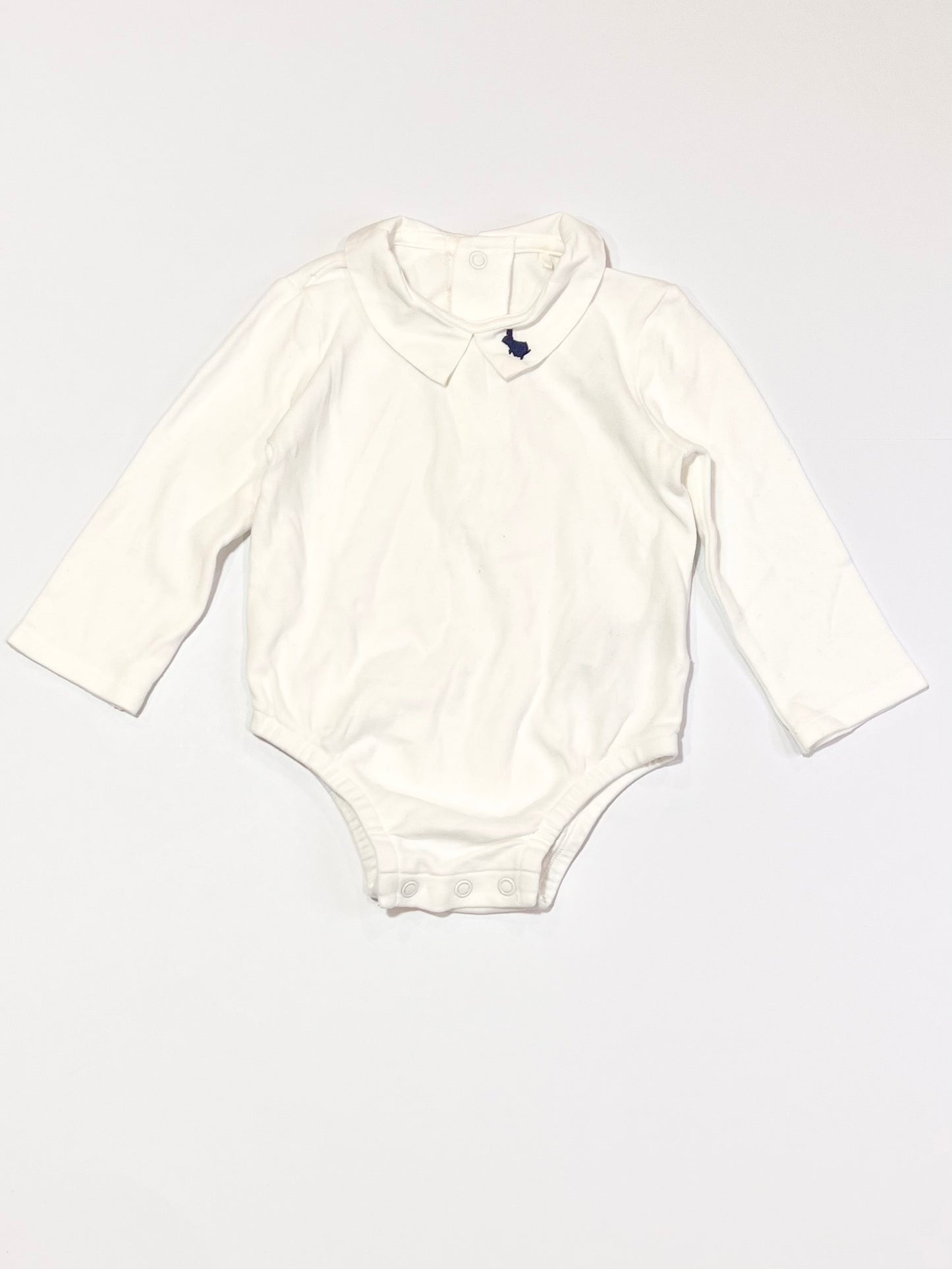 White collared bodysuit - Size 6-9 months
