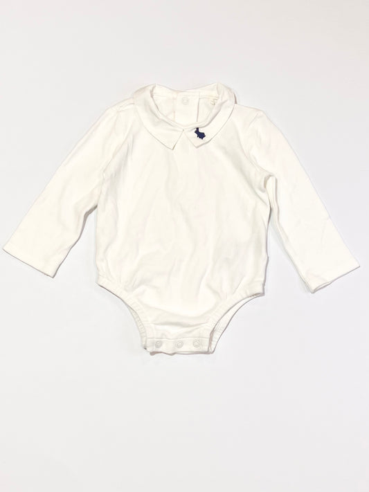 White collared bodysuit - Size 6-9 months