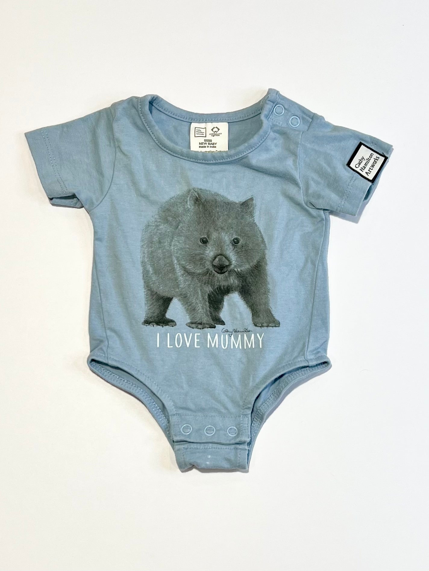 Blue wombat bodysuit - Size 0000