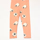 Peach sheep leggings - Size 4-5